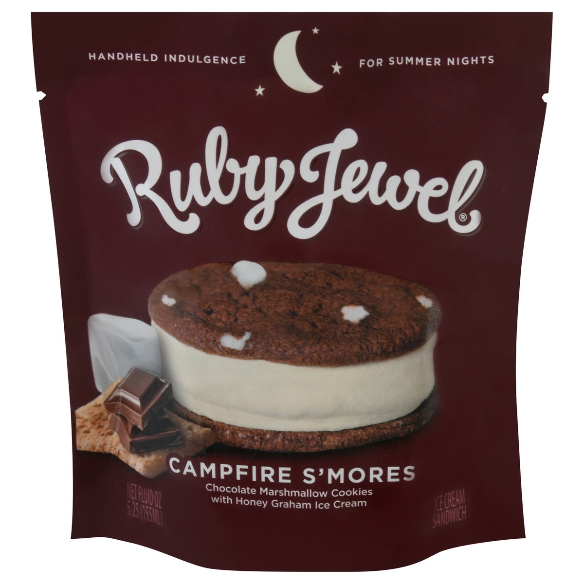 slide 7 of 12, Ruby Jewel Campfire S'mores Ice Cream Sandwich 5.25 fl oz, 5.25 fl oz