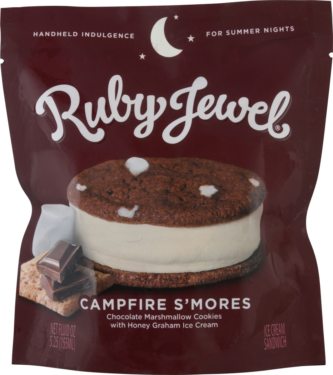 slide 1 of 12, Ruby Jewel Campfire S'mores Ice Cream Sandwich 5.25 fl oz, 5.25 fl oz