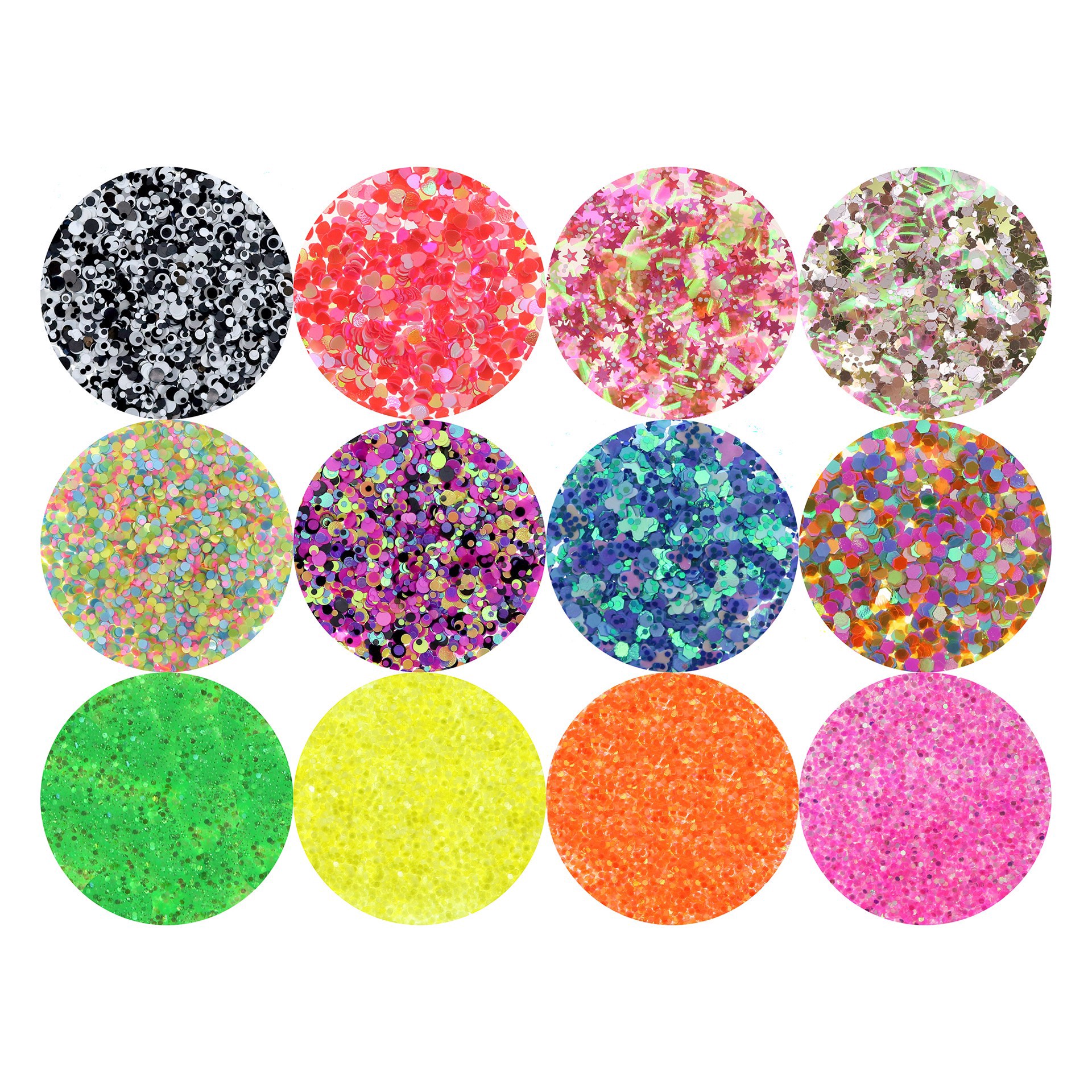 slide 2 of 2, Black Light Reactive Mixed Glitter Shapes Pack By Creatology, 0.84 oz