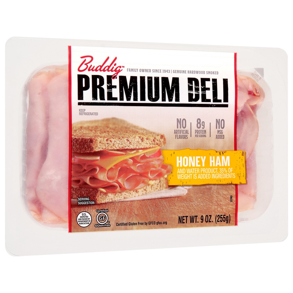 slide 2 of 9, Buddig Carl Buddig Premium Honey Ham Tray, 9 oz