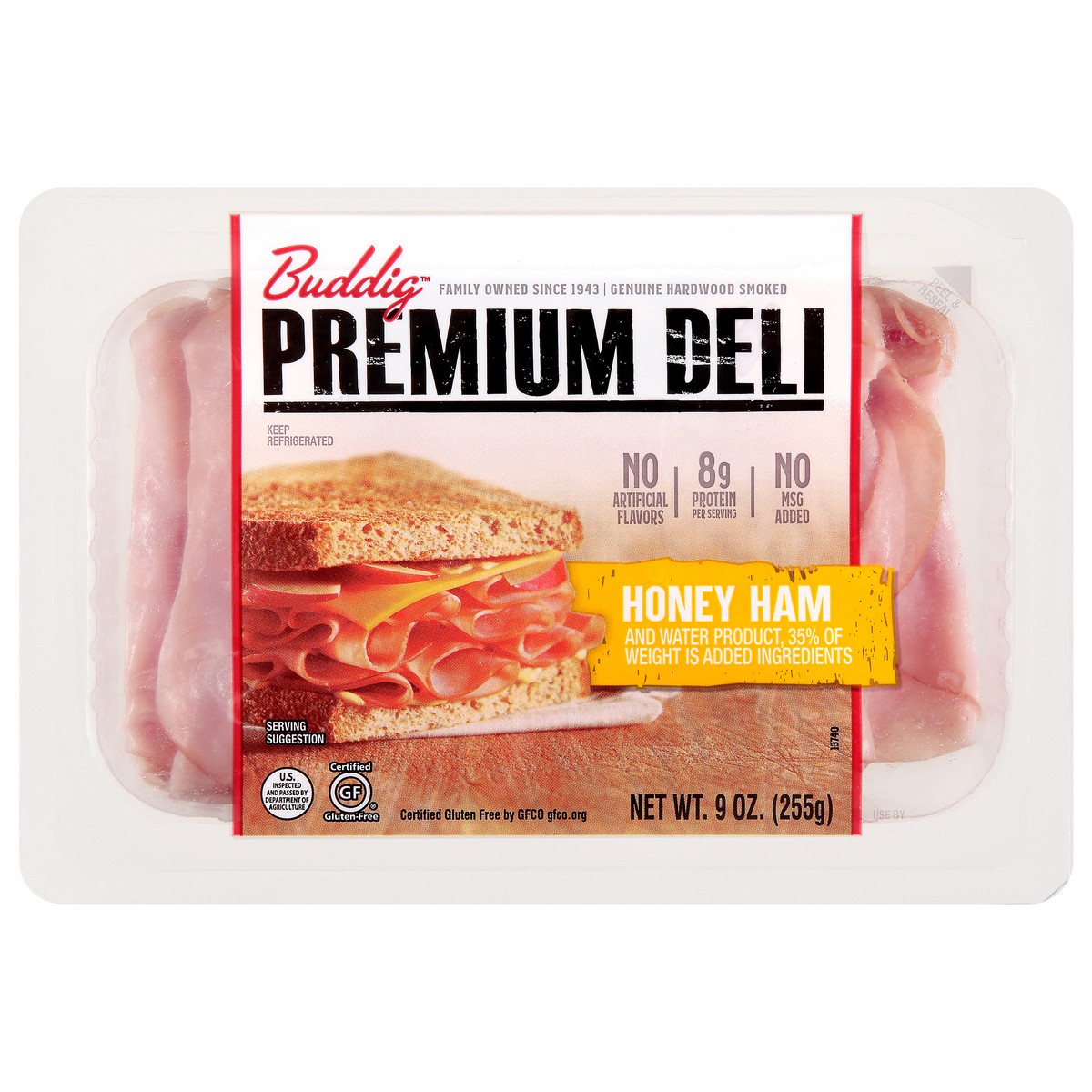 slide 1 of 9, Buddig Carl Buddig Premium Honey Ham Tray, 9 oz