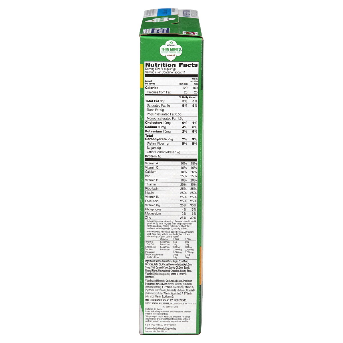 slide 2 of 2, Girl Scouts Limited Edition Thin Mints Cereal, 11 oz