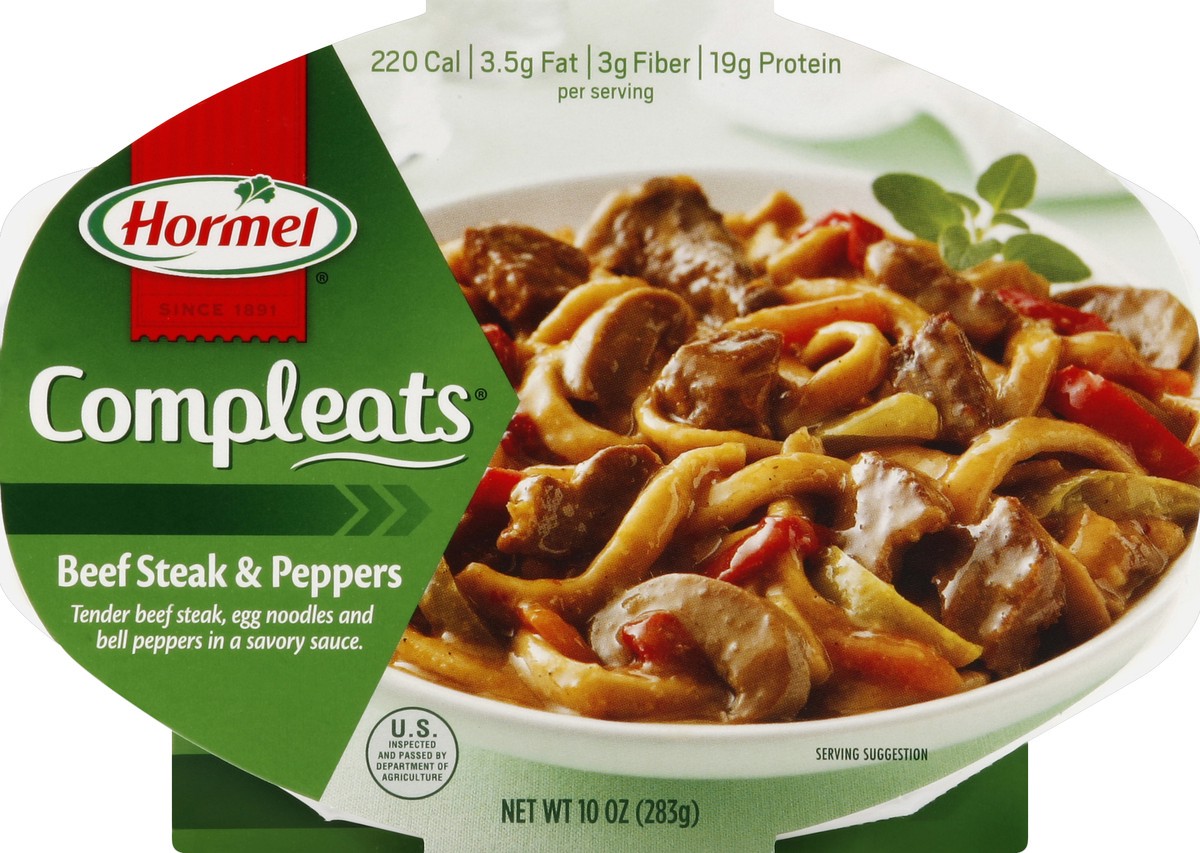 slide 5 of 6, Hormel Compleats Beef Steak & Peppers Microwave Bowl, 10 oz