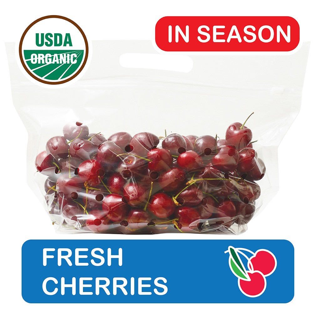 slide 1 of 3, Red Organic Cherries,