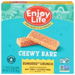 Enjoy Life Chewy Bars SunSeed Crunch, 5 Bars