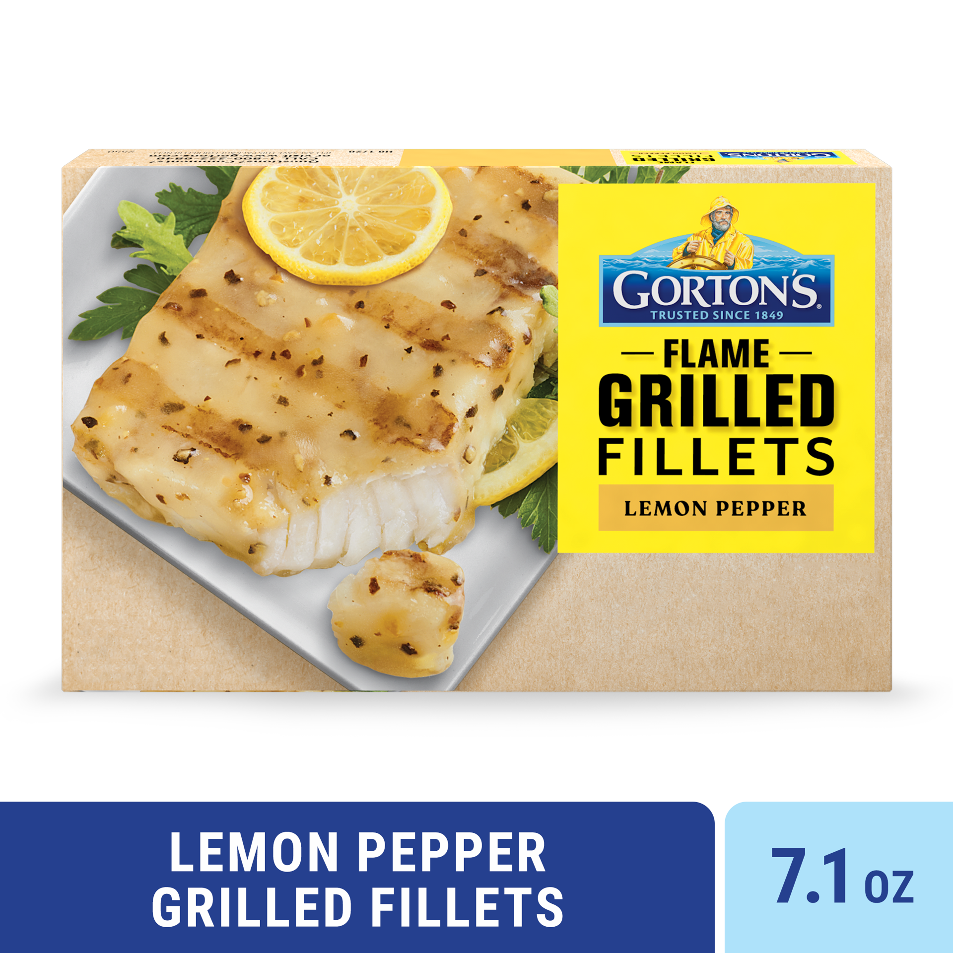 slide 1 of 1, Gorton's Gortons Lemon Pepper Fish Fillet, 7.1 oz