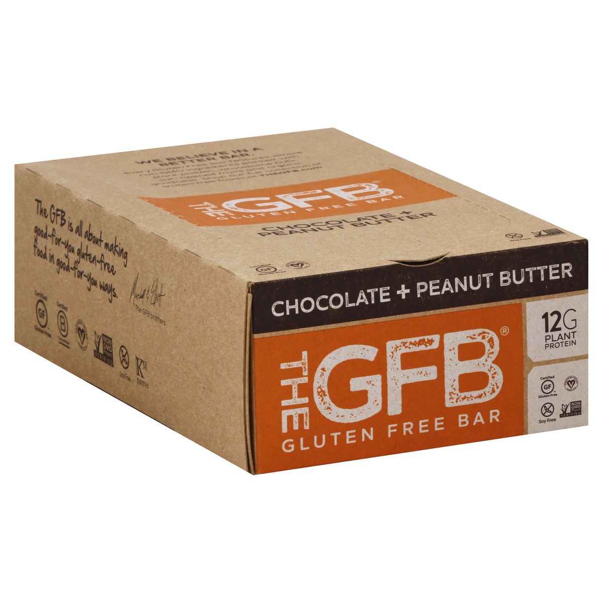 slide 2 of 10, The Gluten Free Bar Chocolate Peanut Butter, 12 ct