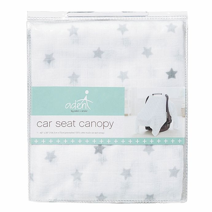 slide 2 of 2, aden + anais Car Seat Canopy, Dove, 1 ct