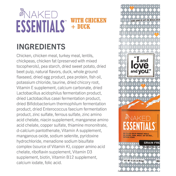 slide 26 of 29, I and Love and You Naked Essentials Gran Free With Chicken + Duck Cat Food 11 lb, 11 lb
