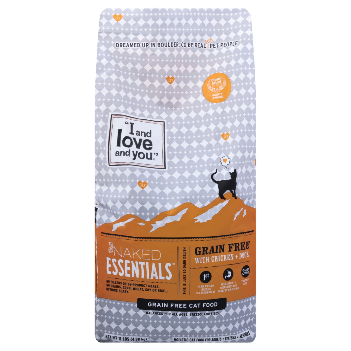 slide 1 of 29, I and Love and You Naked Essentials Gran Free With Chicken + Duck Cat Food 11 lb, 11 lb