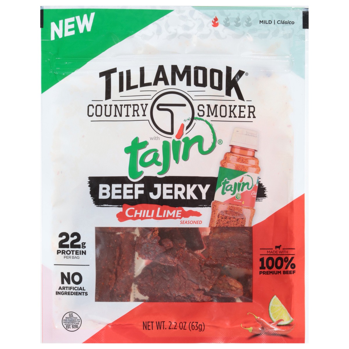 slide 10 of 13, Tillamook Chili Lime Seasoned Beef Jerky 2.2 oz, 2.2 oz