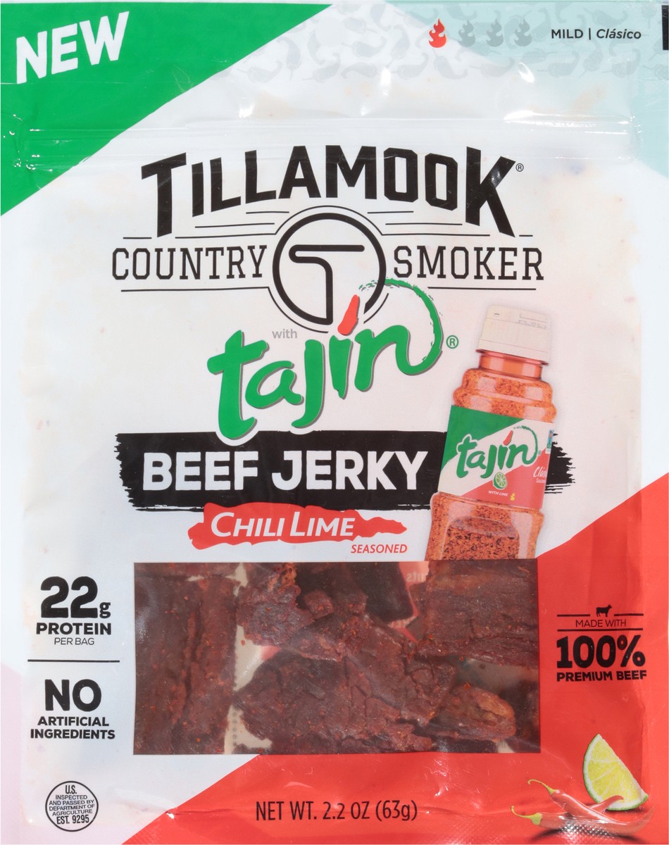 slide 5 of 13, Tillamook Chili Lime Seasoned Beef Jerky 2.2 oz, 2.2 oz