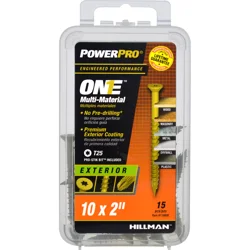 PowerPro ONE Multi-Material Screw Exterior Flat Head Bronze-Plated #10 x 2"