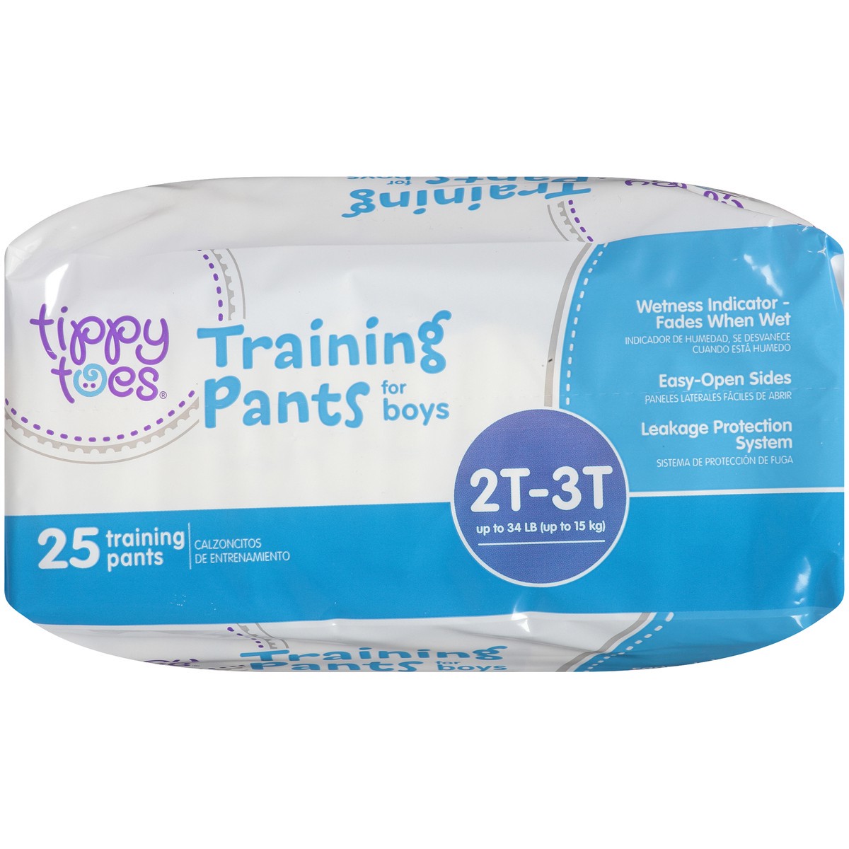 slide 4 of 8, Tippy Toes 2T-3T Boy's Training Pant, 22 ct