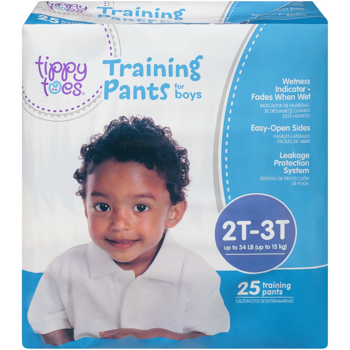 slide 1 of 8, Tippy Toes 2T-3T Boy's Training Pant, 22 ct