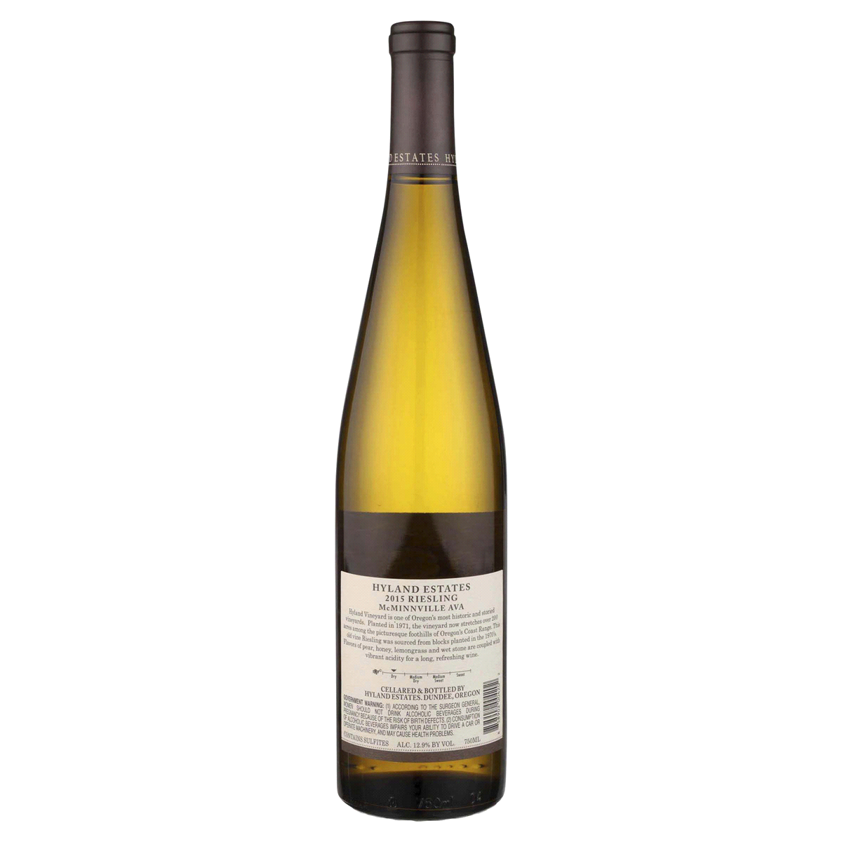 slide 5 of 5, Hyland Estates Riesling, 750 ml