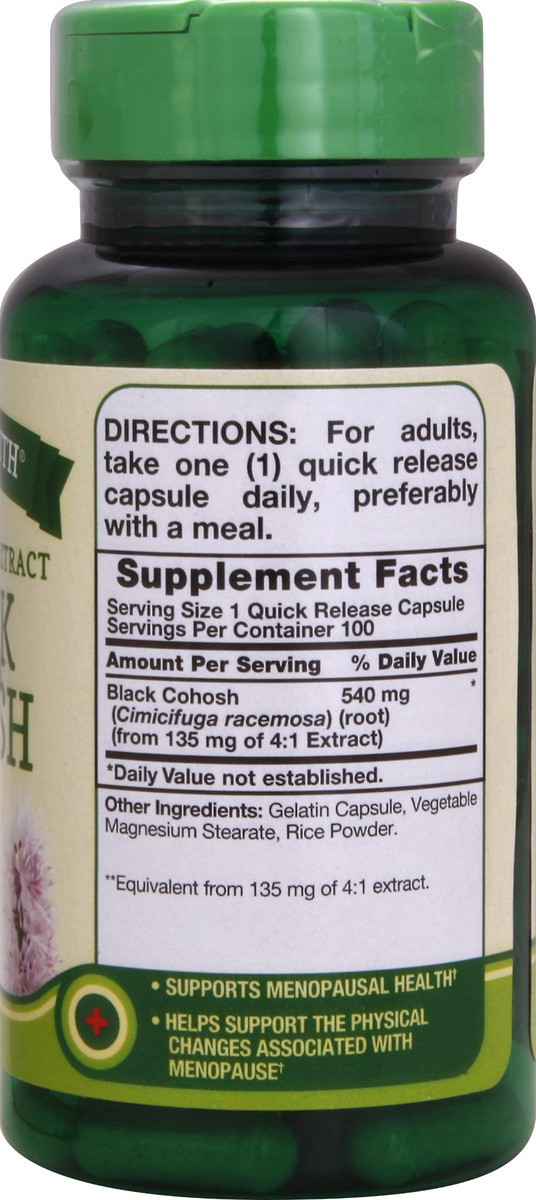 slide 3 of 5, Nature's Truth Black Cohosh 540 mg - 100 Count, 100 ct