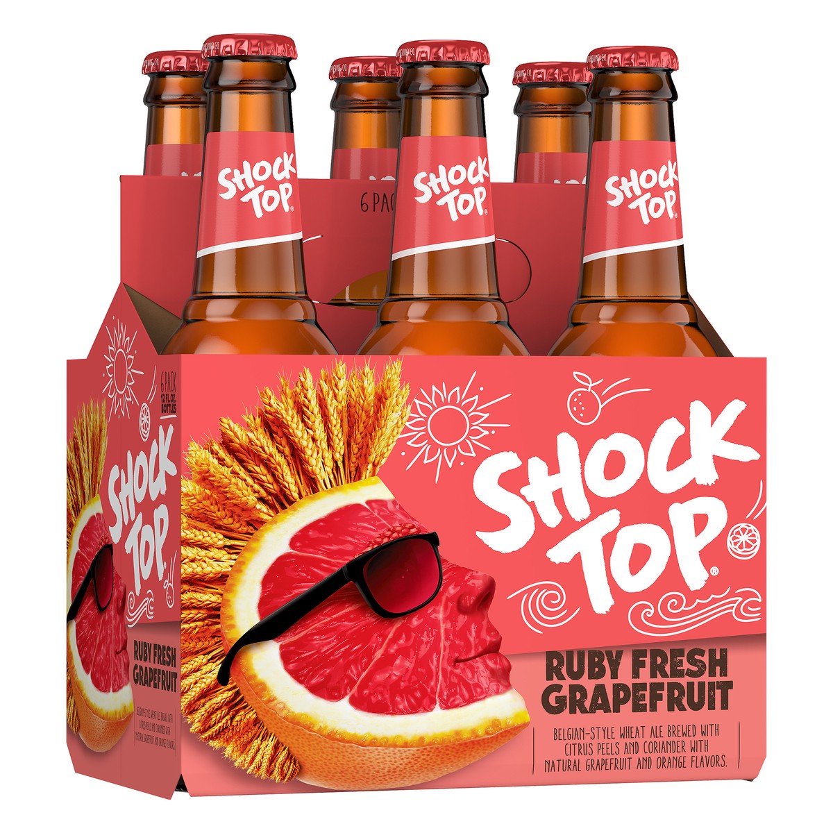 slide 8 of 8, Shock Top Ruby Fresh Grapefruit Beer 6 ea, 6 ct; 12 oz