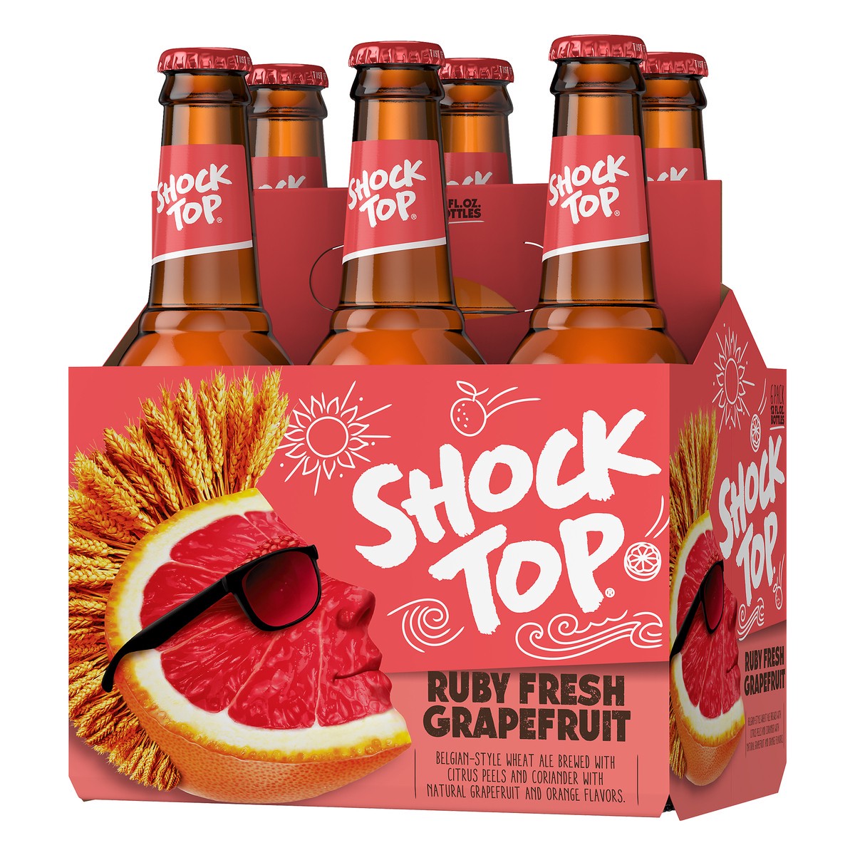 slide 7 of 8, Shock Top Ruby Fresh Grapefruit Beer 6 ea, 6 ct; 12 oz