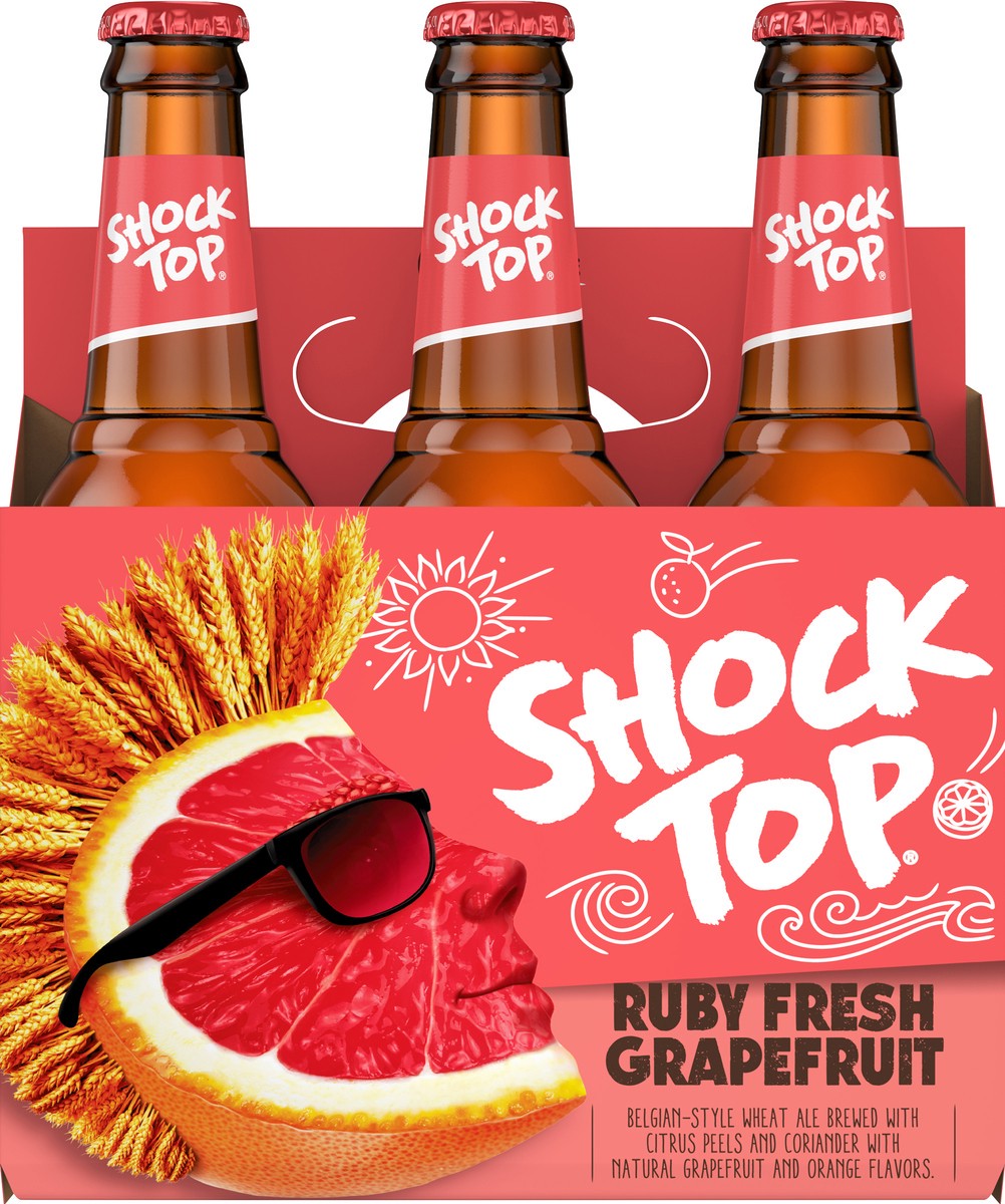 slide 3 of 8, Shock Top Ruby Fresh Grapefruit Beer 6 ea, 6 ct; 12 oz