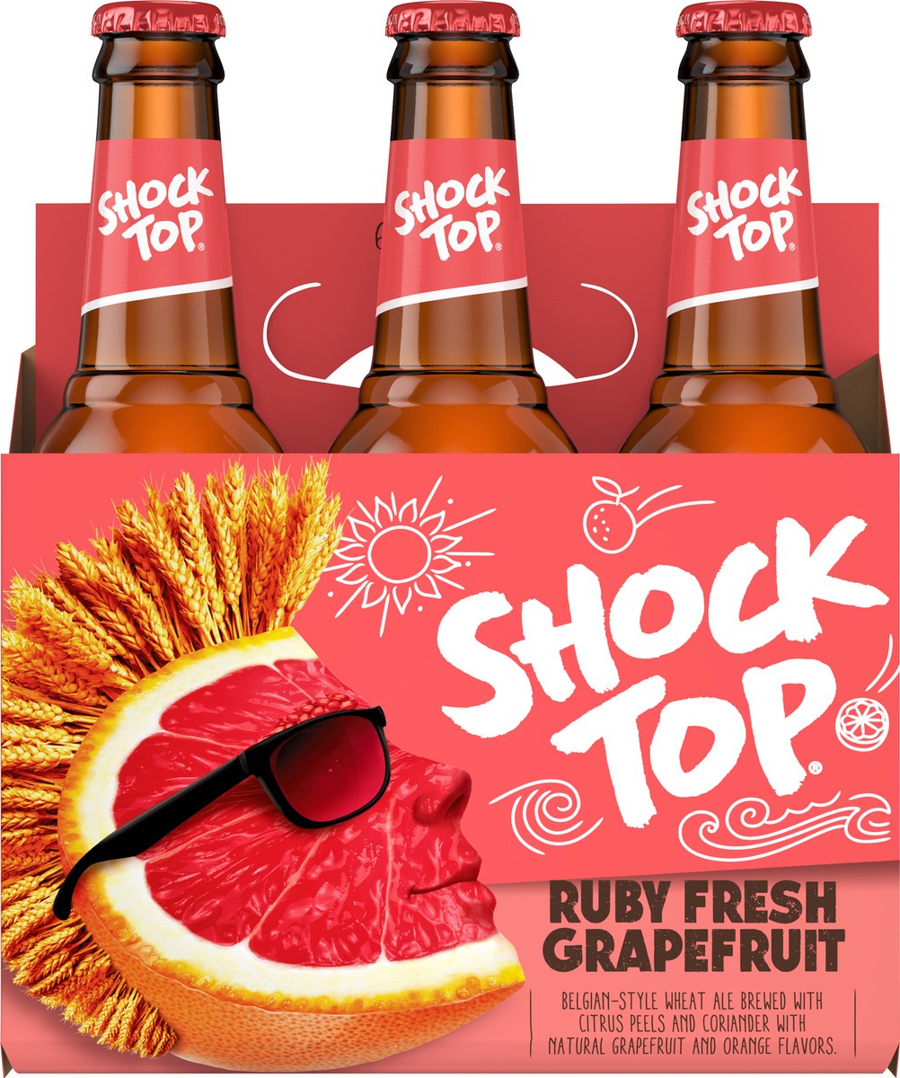 slide 2 of 8, Shock Top Ruby Fresh Grapefruit Beer 6 ea, 6 ct; 12 oz