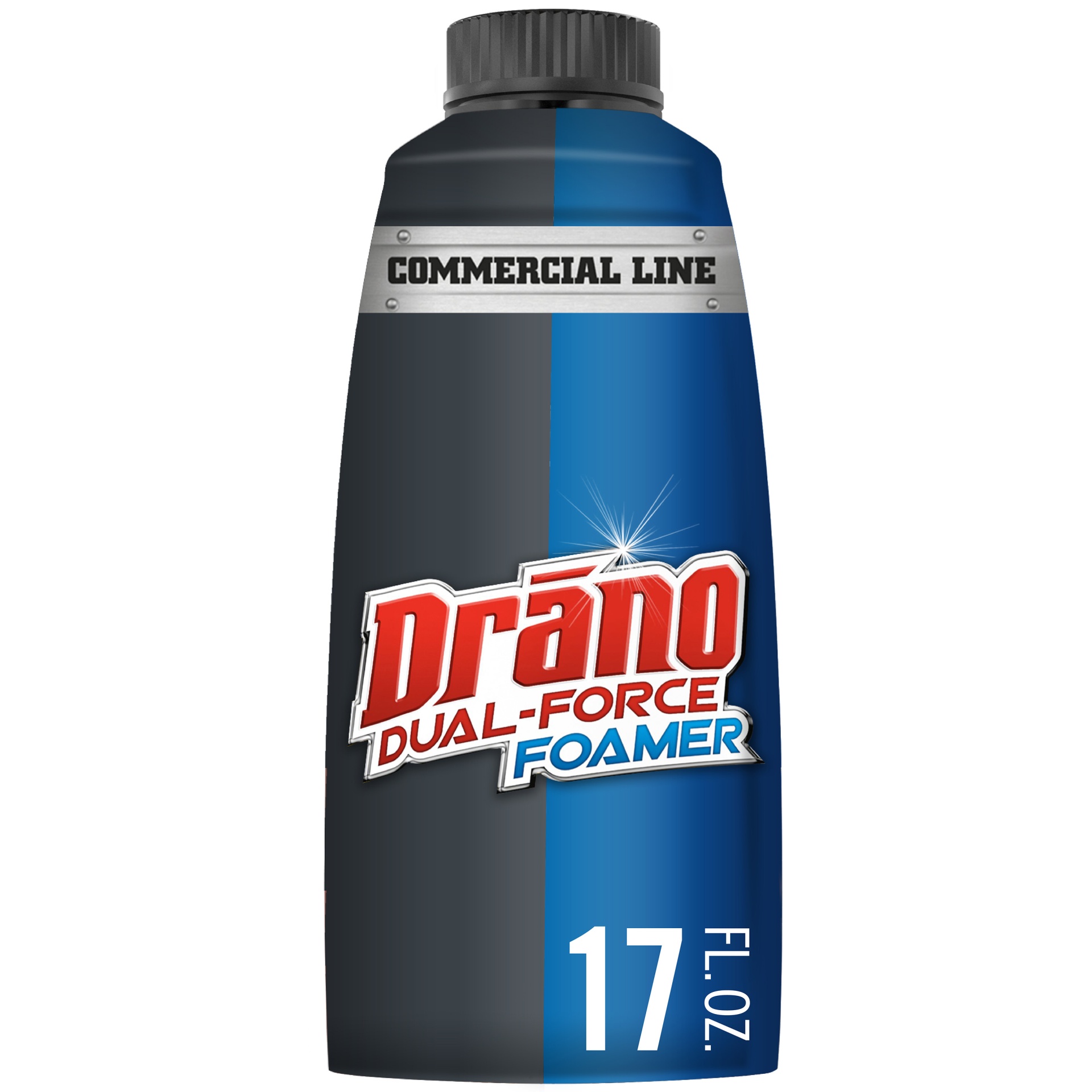 slide 1 of 7, Drano Dual-Force Foamer, 17 fl oz