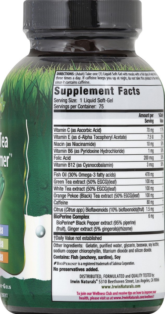 slide 7 of 8, Irwin Naturals Triple-Tea Fat Burner 75 ea, 75 ct