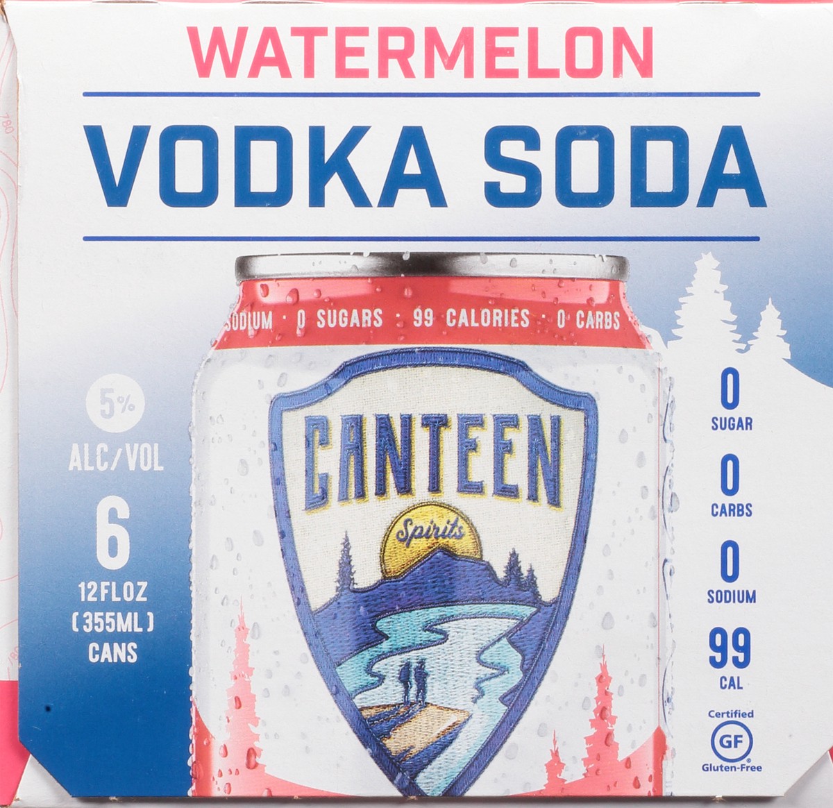 slide 2 of 11, Canteen Watermelon Vodka Soda 6-12 fl oz Cans, 6 ct; 12 oz