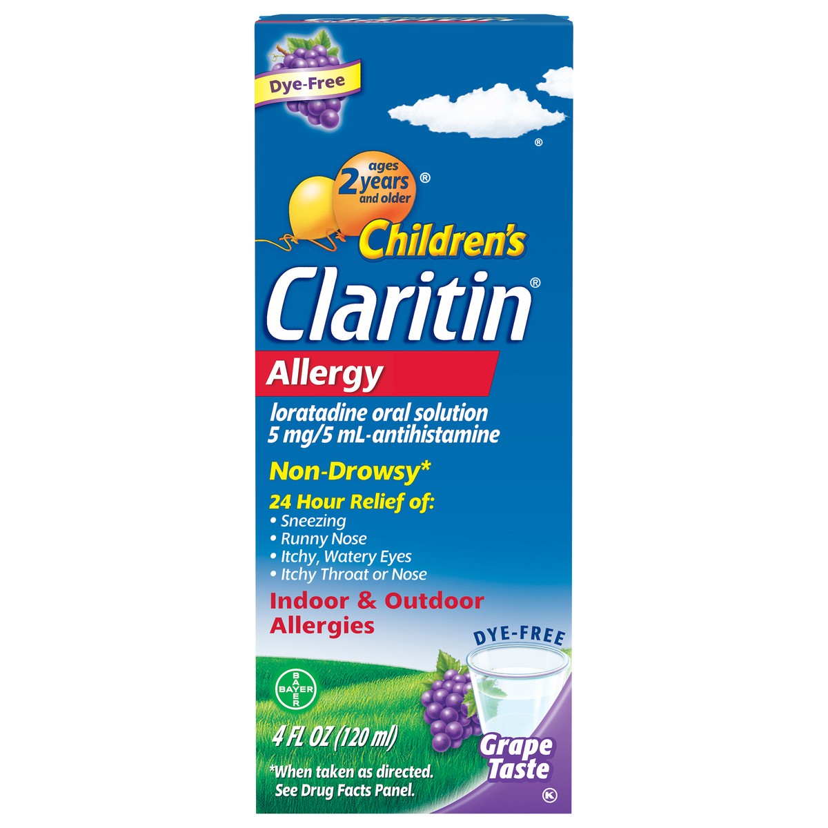slide 1 of 91, Claritin Childrens Allergy Grape-flavored Syrup, 4 oz