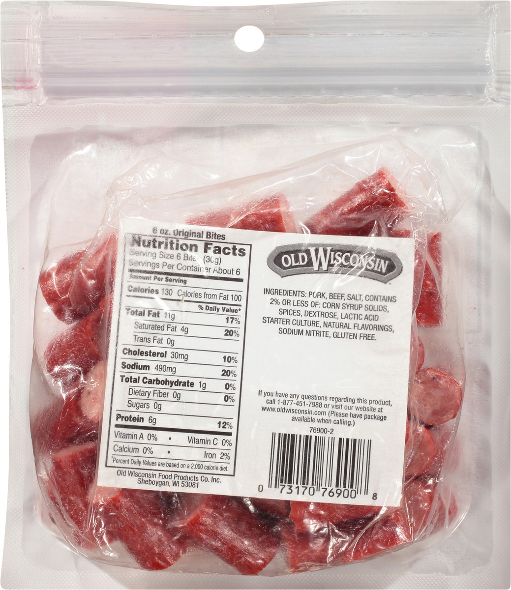 slide 3 of 7, Old Wisconsin Original Sausage Snack Bites 6 oz. Pouch, 6 oz