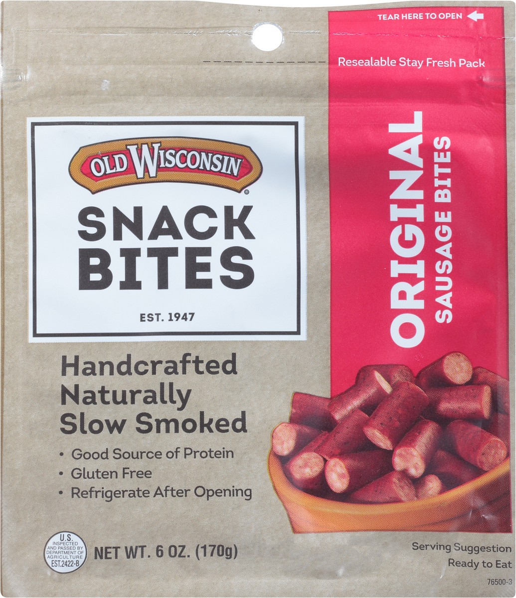 slide 4 of 7, Old Wisconsin Original Sausage Snack Bites 6 oz. Pouch, 6 oz