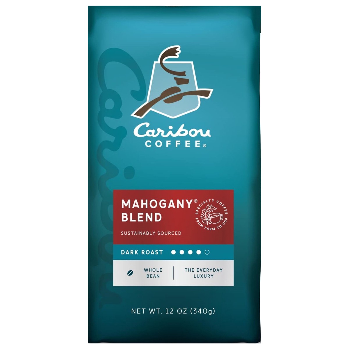 slide 1 of 9, Caribou Coffee, Mahogany Dark Roast Whole Bean Coffee - 12oz Bag, 12 oz