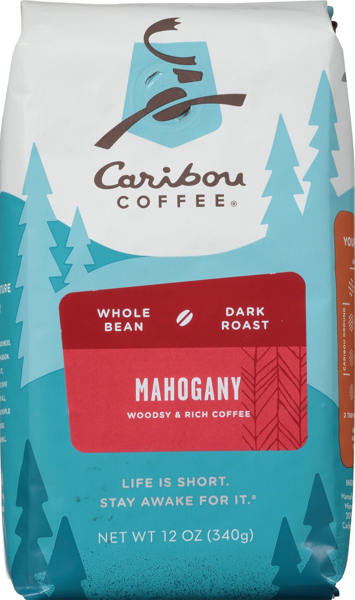 slide 6 of 9, Caribou Coffee Mahogany Whole Bean Coffee, 12 oz