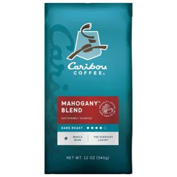 Caribou Coffee, Mahogany Dark Roast Whole Bean Coffee - 12oz Bag