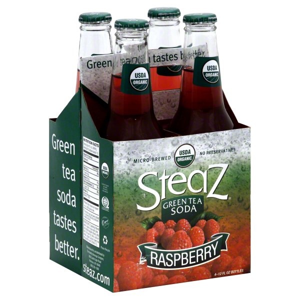 slide 1 of 1, Steaz Organic Soda Raspbr, 1 ct