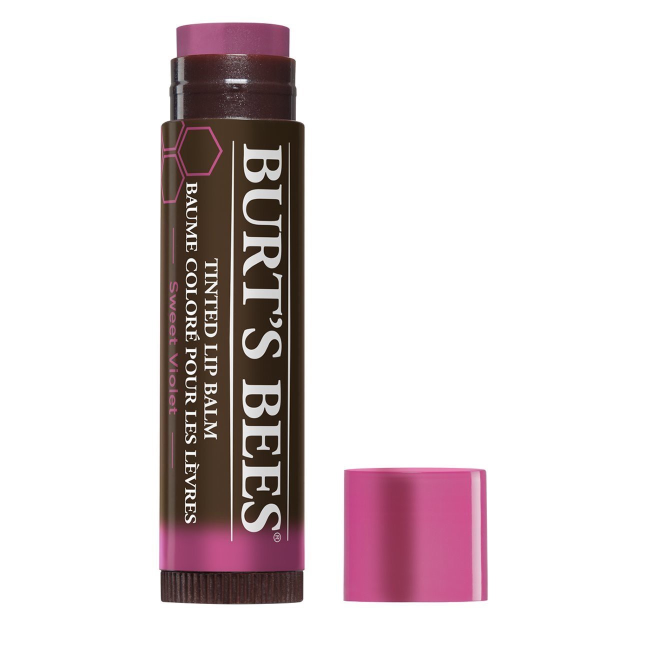 slide 1 of 8, Burt's Bees Sweet Violet Tinted Lip Balm, 0.15 oz