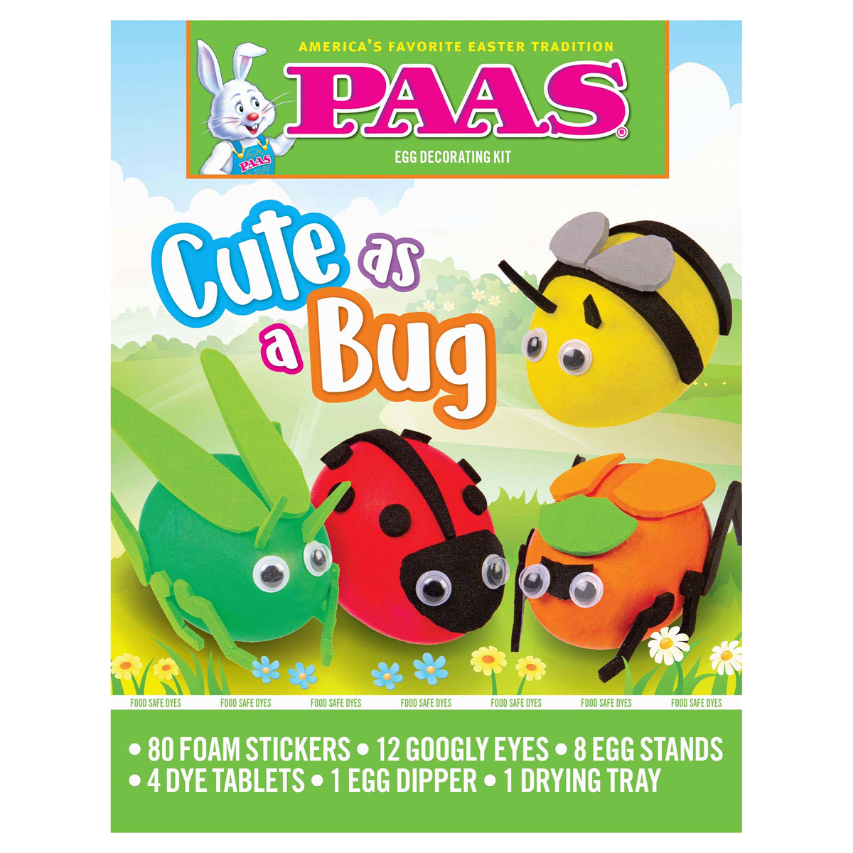 slide 1 of 1, PAAS Egg Decorating Kit, Cute As A Bug, 1 ct