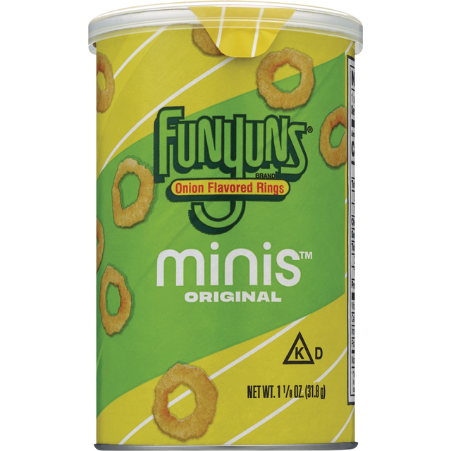 slide 1 of 1, Funyuns Minis Onion Flavored Rings Original 1 1/8 Oz, 1.125 oz