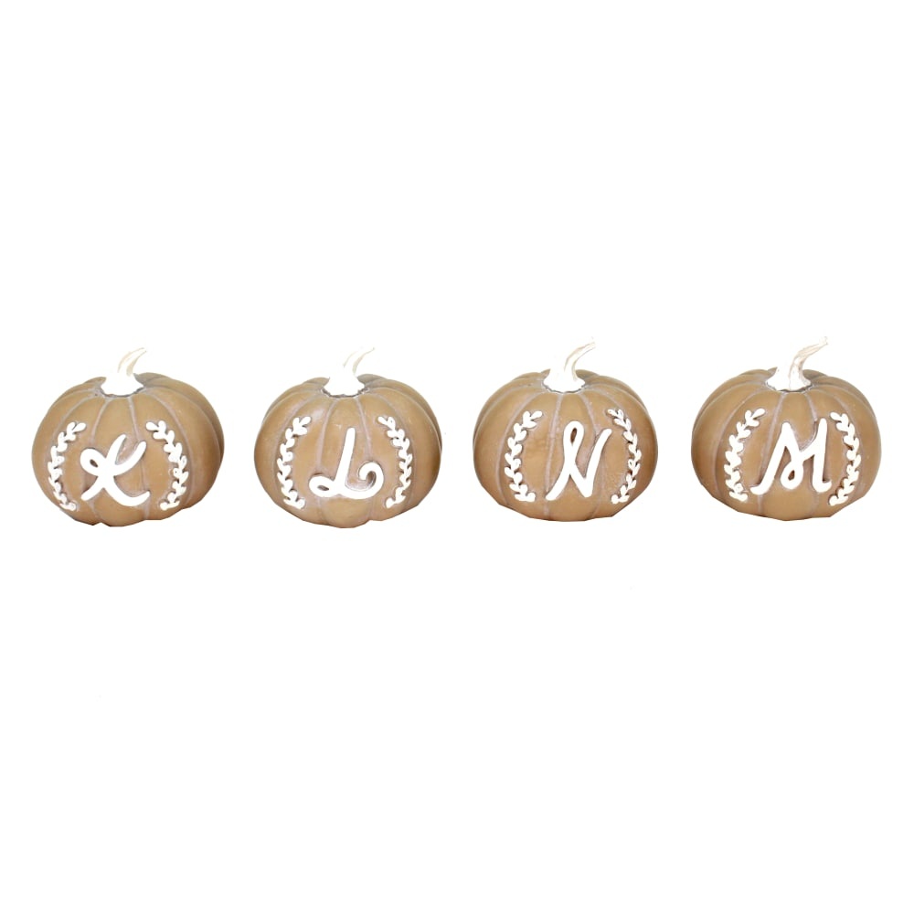 slide 1 of 1, Holiday Home Monogram Pumpkin (Klmn), 3.5 in