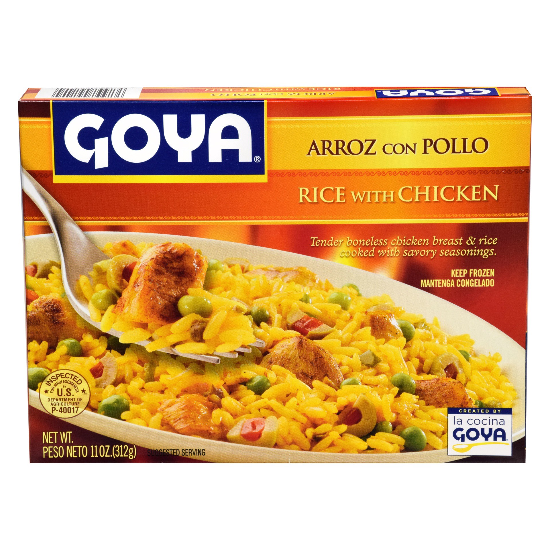 slide 1 of 2, Goya Frozen Rice With Chicken, 11 oz