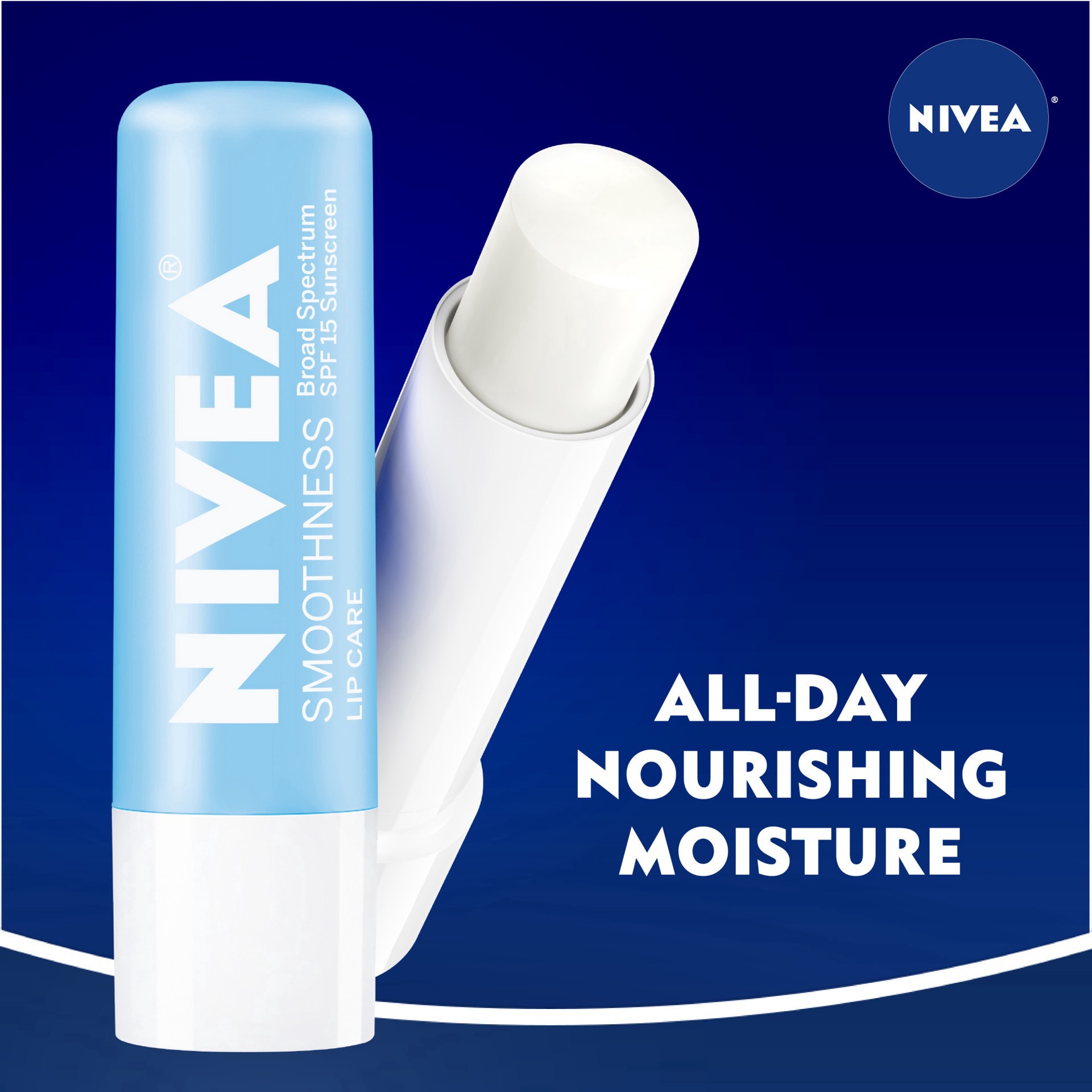 slide 2 of 4, Nivea Smoothness Lip Care Sunscreen Spf 15, 0.17 oz