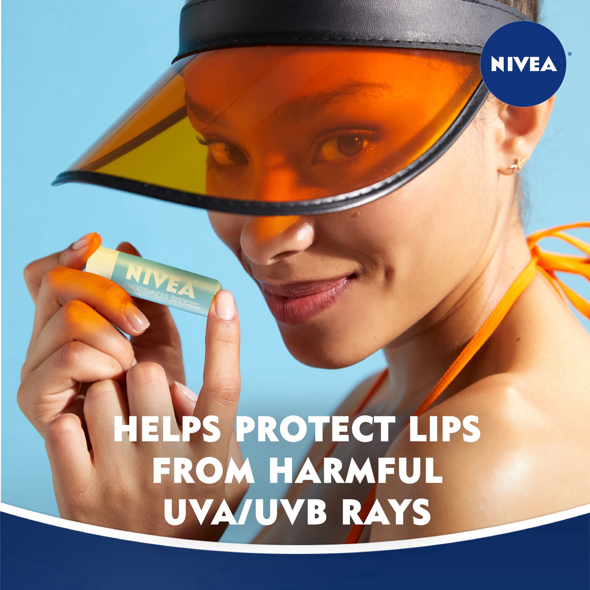 slide 3 of 4, Nivea Smoothness Lip Care Sunscreen Spf 15, 0.17 oz