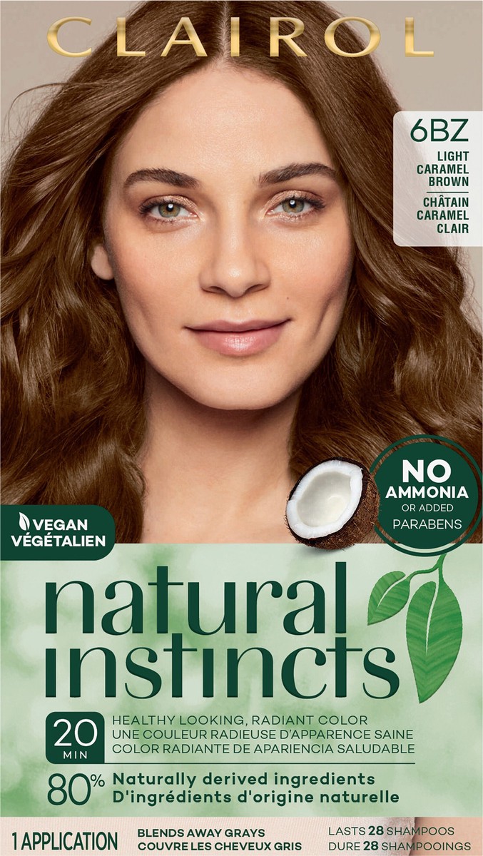 slide 7 of 7, Natural Instincts Clairol Natural Instincts 6BZ Light Caramel Brown Hair Color, 1 ct