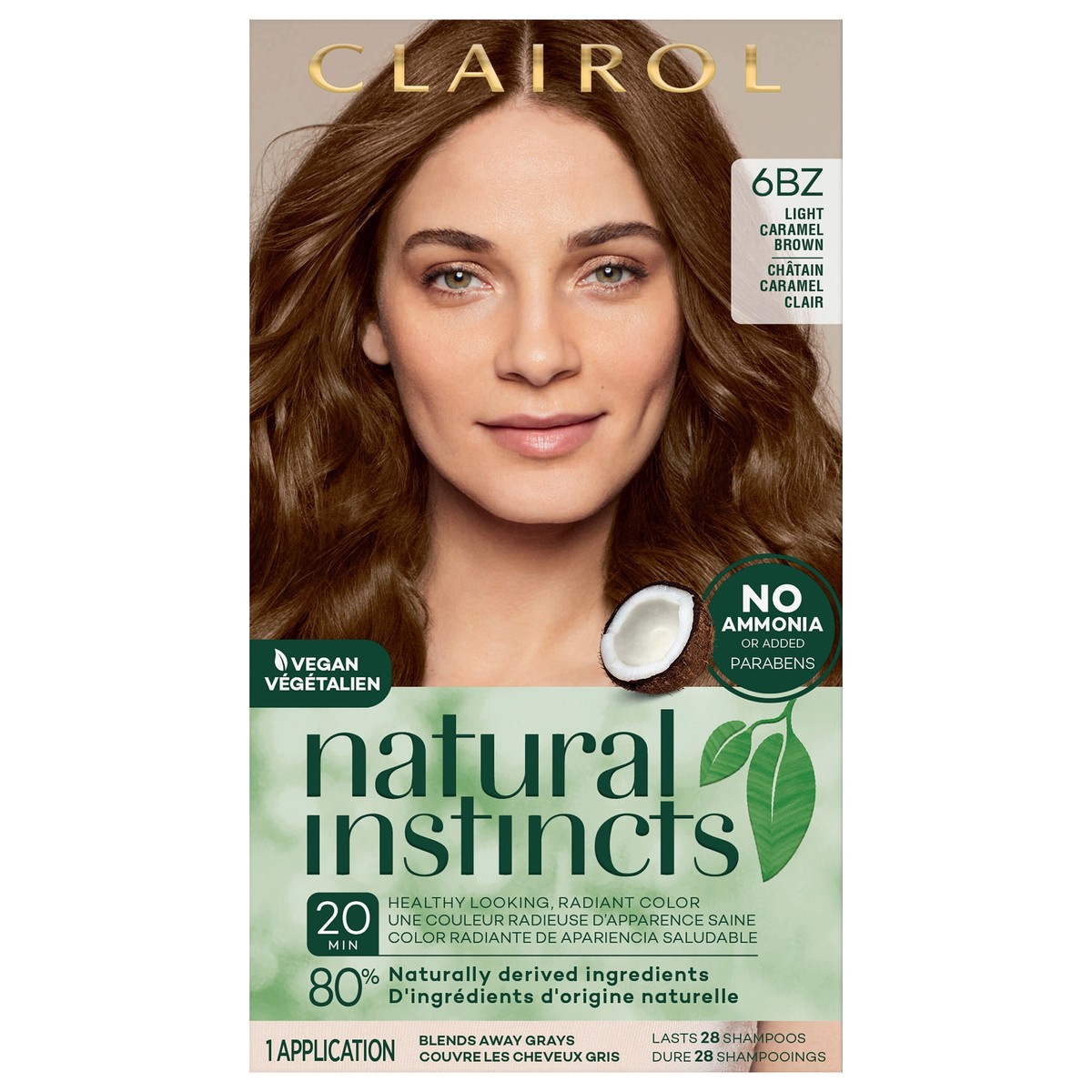 slide 4 of 7, Natural Instincts Clairol Natural Instincts 6BZ Light Caramel Brown Hair Color, 1 ct