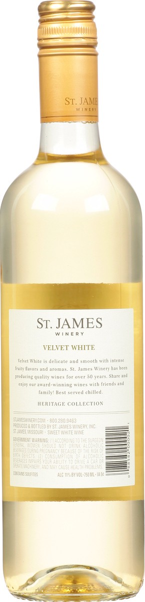 slide 12 of 12, St. James Winery Winery Velvet White Wine, 750 ml