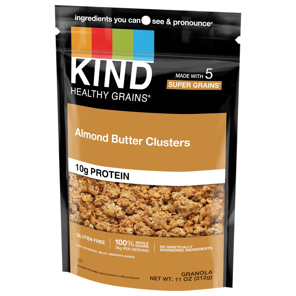 slide 2 of 4, KIND Healthy Grains Almond Butter Granola Clusters, 11 oz