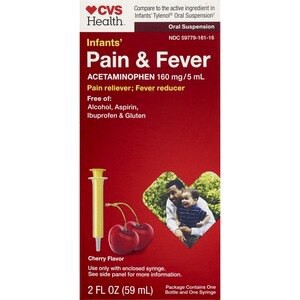 slide 1 of 1, CVS Health Infants' Pain & Fever, Cherry, 2 Oz, 2 oz