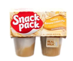 Snack Pack Banana Cream Pie Pudding Case Sale (12 Pack)