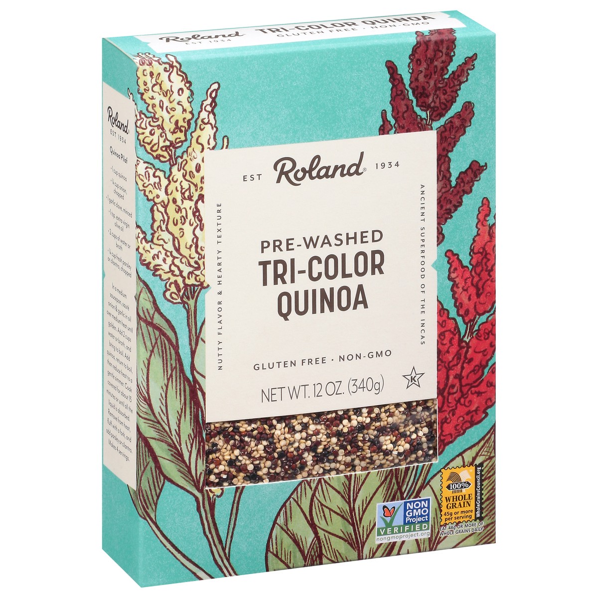 slide 2 of 12, Roland Pre-Washed Tri-Color Quinoa 12 oz, 12 oz