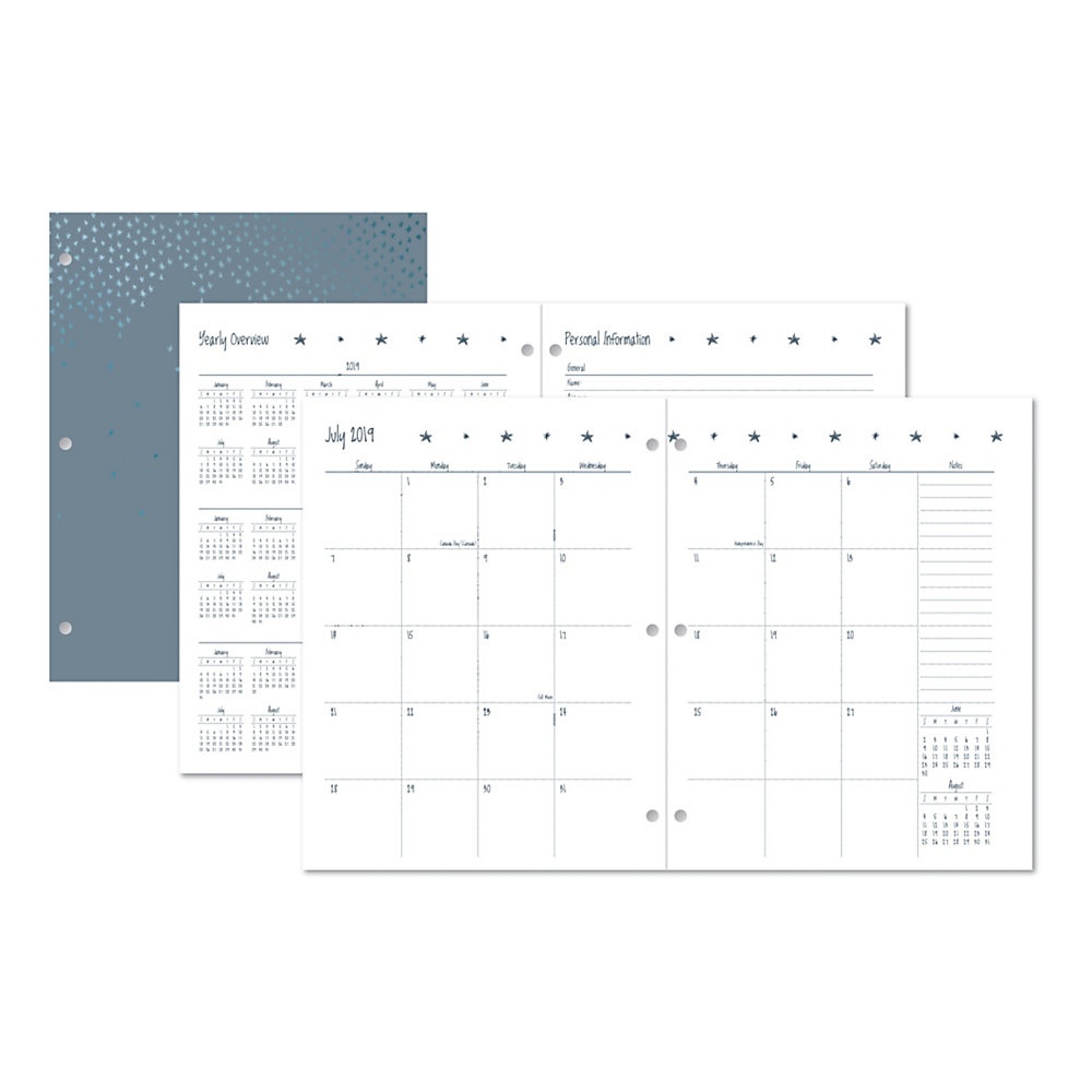 slide 1 of 1, Office Depot Brand Celestial Monthly Academic Planner, 8-1/4'' X 10-1/4'', July 2019 To June 2020, 1 ct